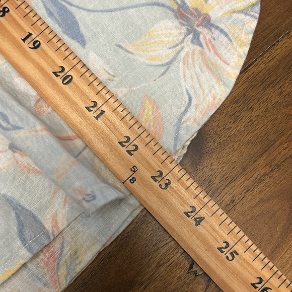 Faherty Hemp Floral Button Up Short sleeve Collared Shirt Size XL - Picture 8 of 8